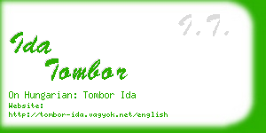 ida tombor business card